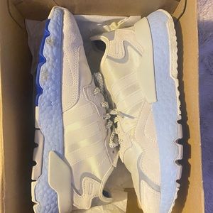 Adidas Off White & Blue Nite Joggers